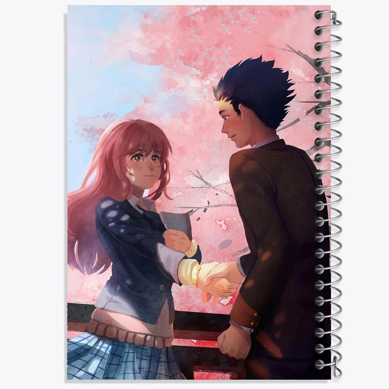 دفتر مشق 50 برگ خندالو مدل شوکو نیشیمیا و شویا ایشیدا انیمه سایلنت ویس A Silent Voice کد 15823