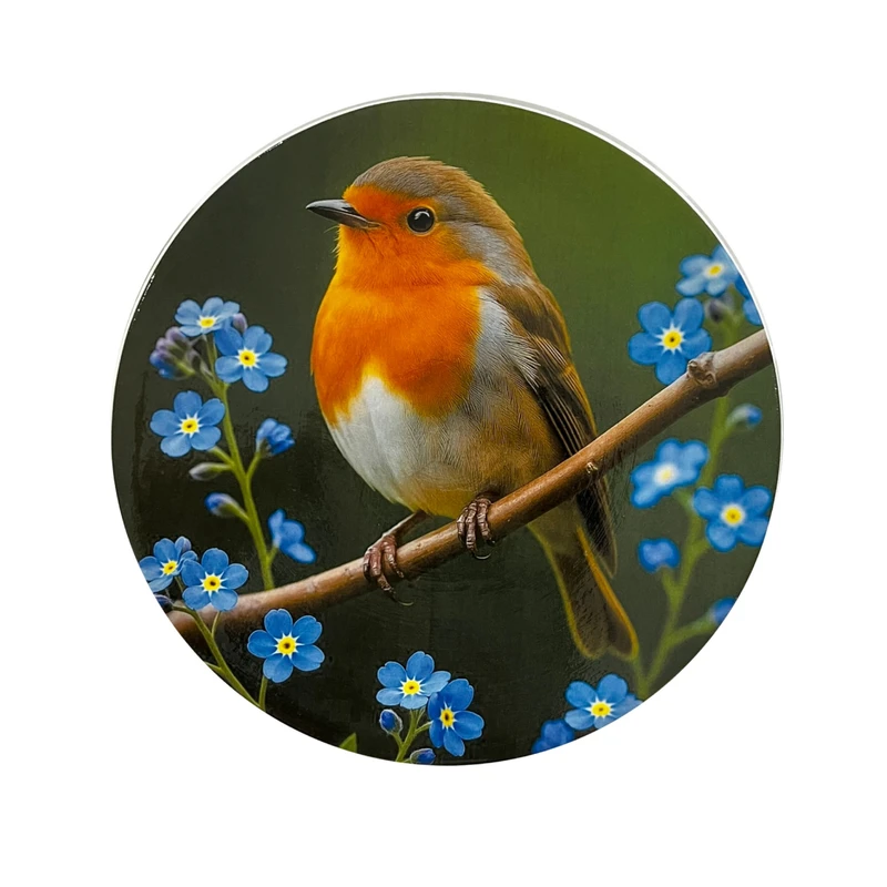 بشقاب دیوارکوب سفالی طرح پرنده کد 2021