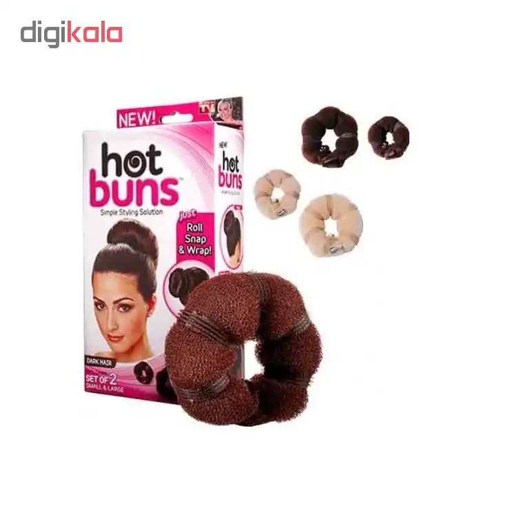 کش موی هات بانز کد 4488 رنگ کرم  مجموعه 2 عددی سایز 95A