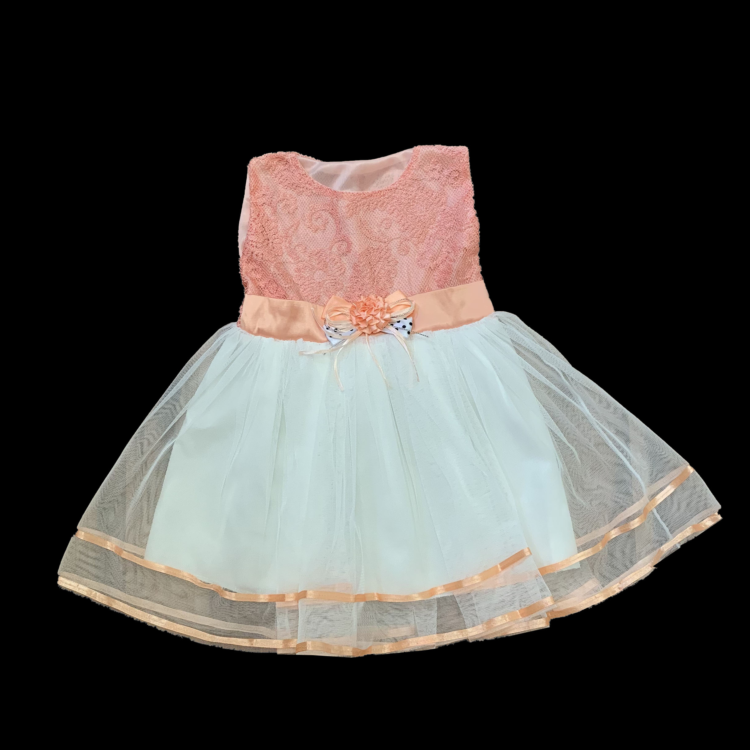 پیراهن دخترانه مدل A&S7173 رنگ گلبهی