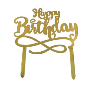 تاپر تزیین کیک مدل Happy Birthday Infinite 