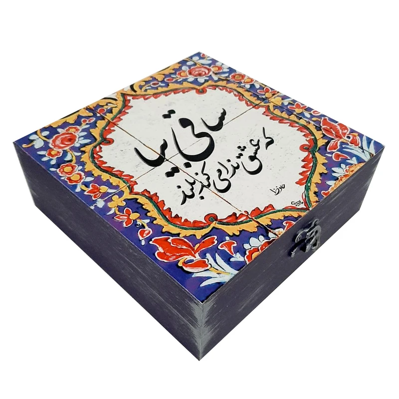 جعبه هدیه مدل سنتی طرح کاشی کد WB81