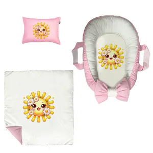 سرویس خواب 3 تکه نوزاد مدل گل خندان کد DKBP83-set