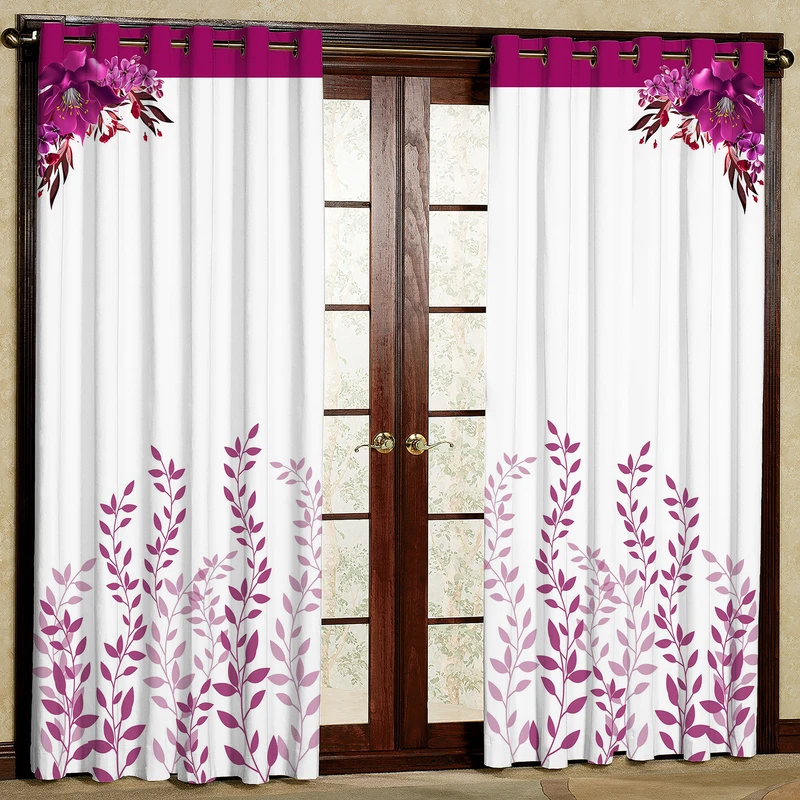 پرده مدل مخمل پانچی طرح گل کد 1057 سایز 200x140 سانتی متر