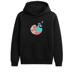 هودی مردانه مدل گلدوزی موج و پرنده کد 13