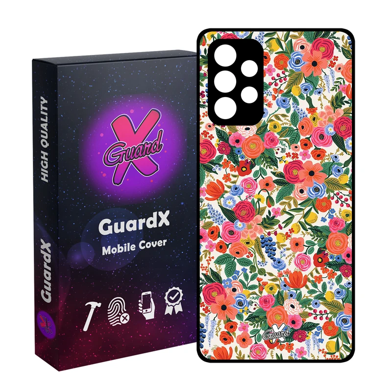 کاور گارد ایکس طرح گل مدل Glass10247 مناسب برای گوشی موبایل سامسونگ Galaxy A32 4G