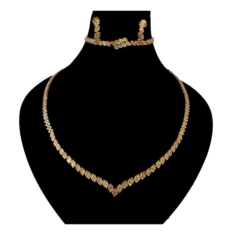 نیم ست طلا 18 عیار زنانه دوست خوب مدل Dk1063