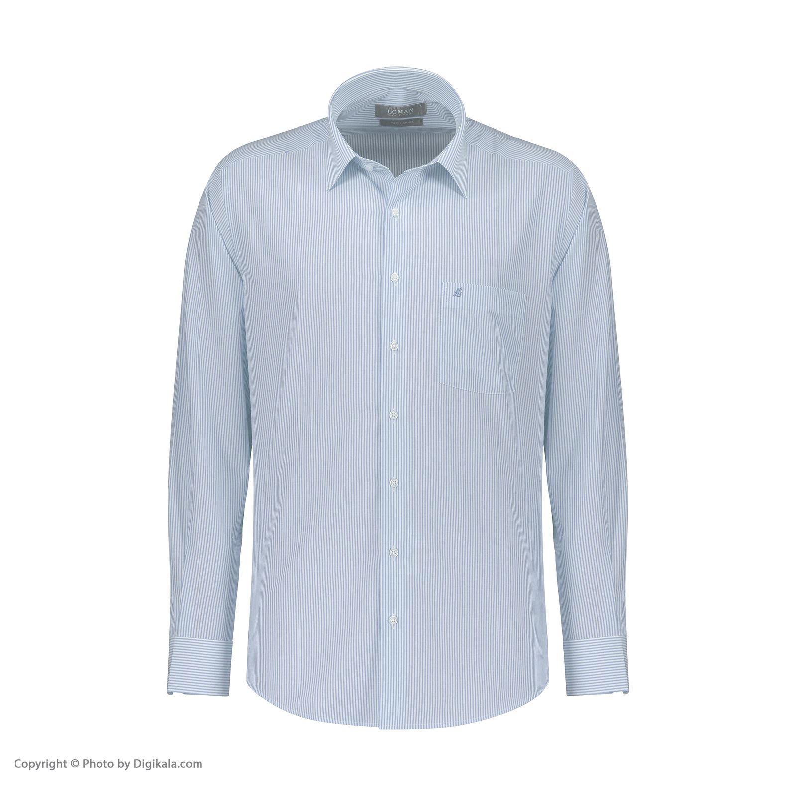 پیراهن آستین بلند مردانه ال سی من مدل 02181290-blue 175 -  - 2