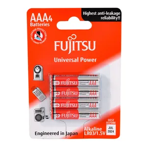 باتری نیم قلمی فوجیتسو مدل Universal Power LR03 بسته 4 عددی