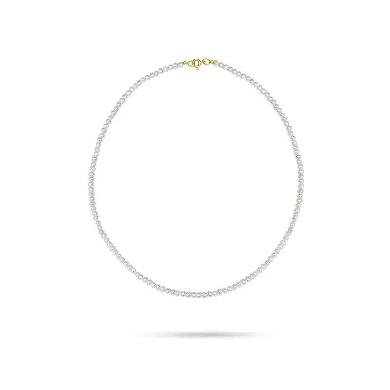 گردنبند طلا 18 عیار زنانه وی وی گلد گالری مدل مروارید