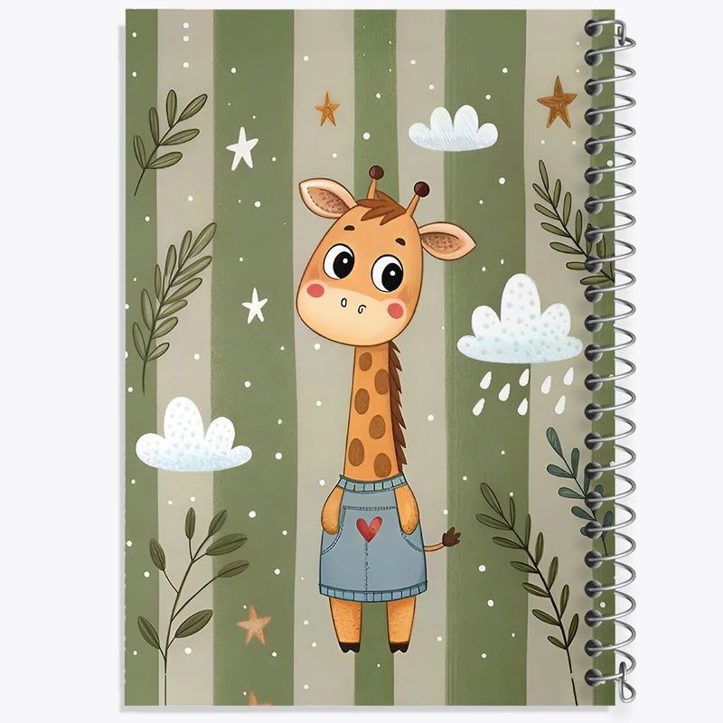 دفتر نقاشی 50 برگ خندالو طرح زرافه بامزه کد F8047