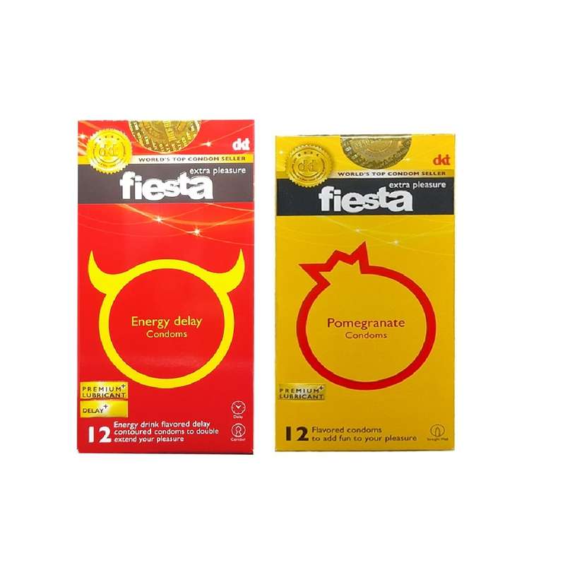 کاندوم فیستا مدل Energy Delay بسته 12 عددی به همراه کاندوم فیستا مدل Pomegranate بسته 12 عددی