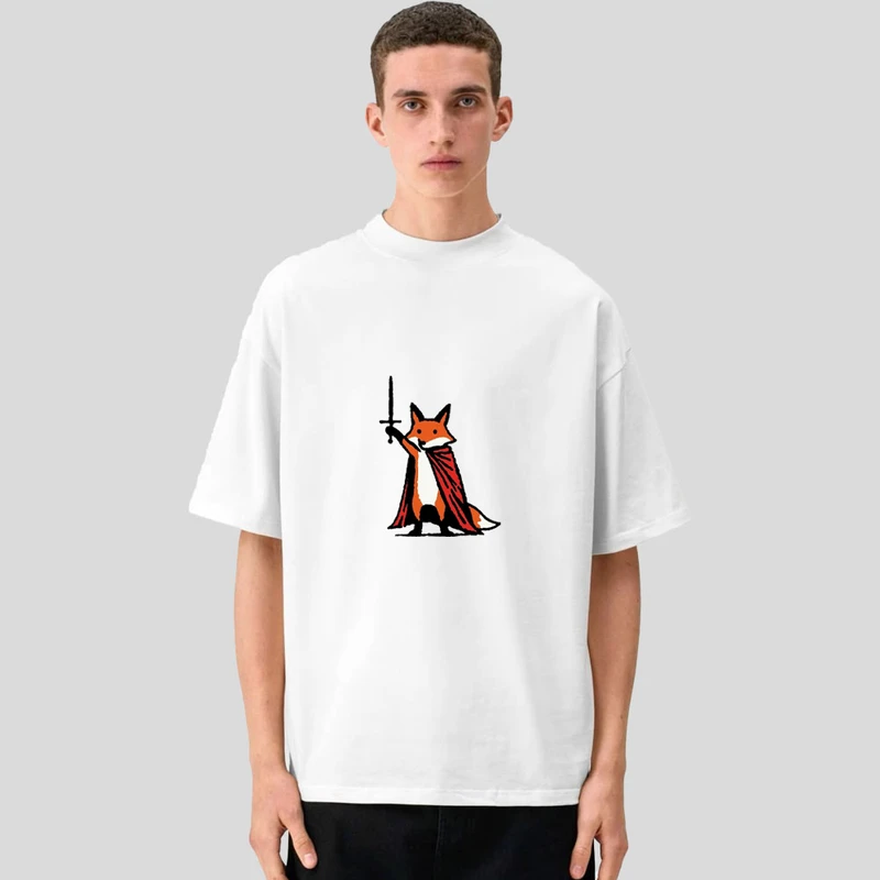 تی شرت مردانه آستین سه ربع مردانه پنبه دورو مدل fox