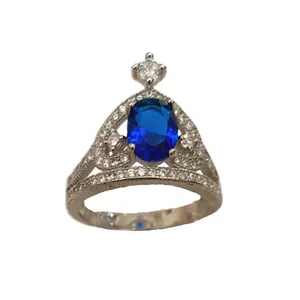 انگشتر نقره زنانه مدل تاج