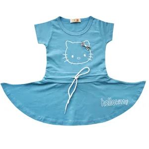 پیراهن دخترانه مدل کیتی رنگ آبی