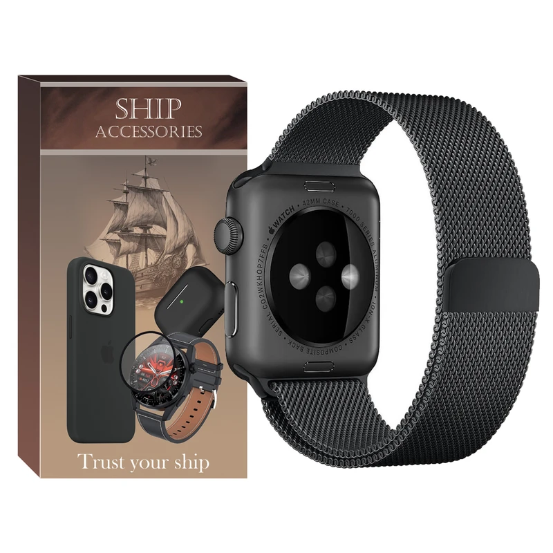 بند شیپ مدل Milanese SH مناسب برای اپل واچ سری 10 سایز 42 میلی متری