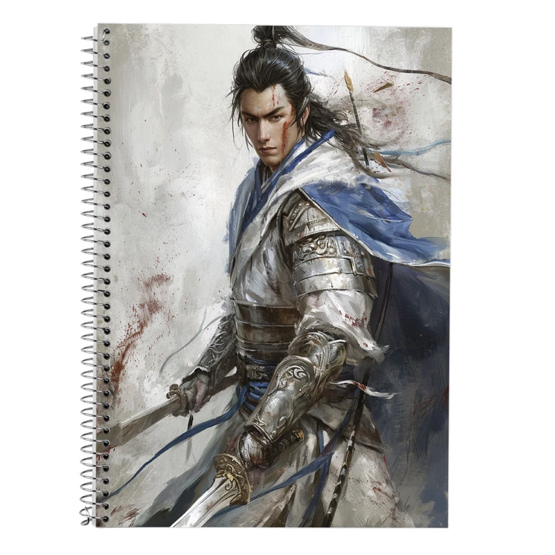 دفتر زبان 50 برگ مدوپد مدل دو خط طرح حیوانات جنگجو کد DF14873