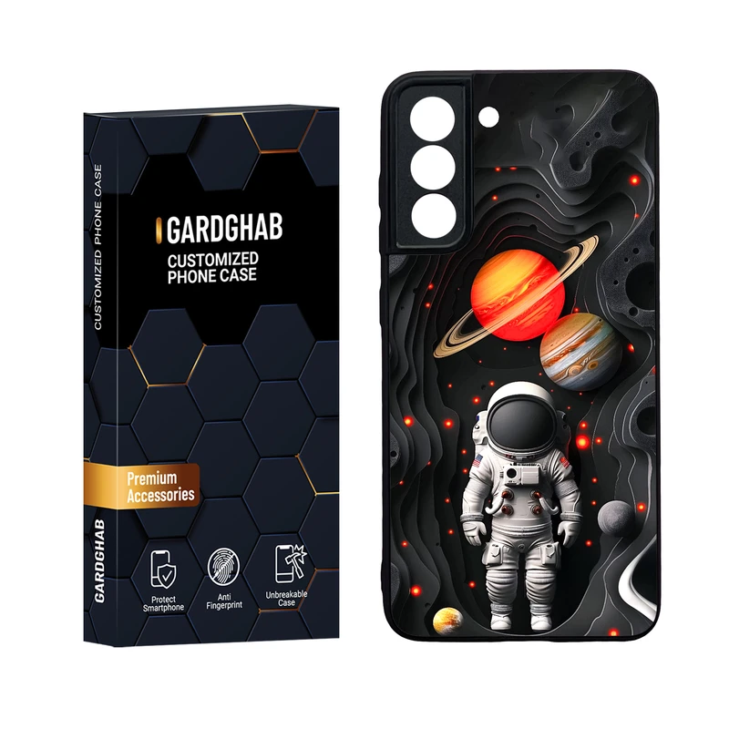  کاور گارد قاب مدل دور ژله ای پشت گلس کهکشان مناسب برای گوشی موبایل سامسونگ Galaxy S21 FE