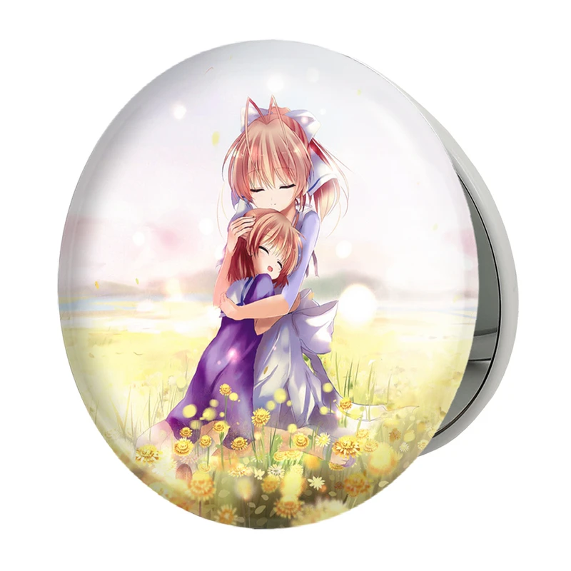 آینه جیبی خندالو طرح ناگیسا انیمه کلند Clenned مدل تاشو کد 22404 