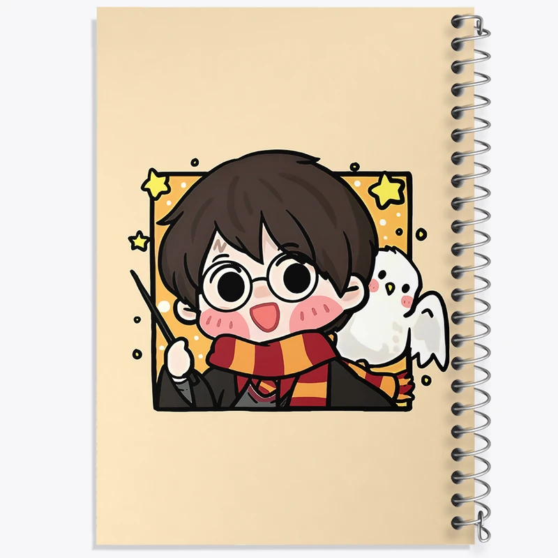دفتر ژورنال نویسی 50 برگ خندالو مدل نقطه ای طرح هری پاتر (Harry Potter) کد F6867