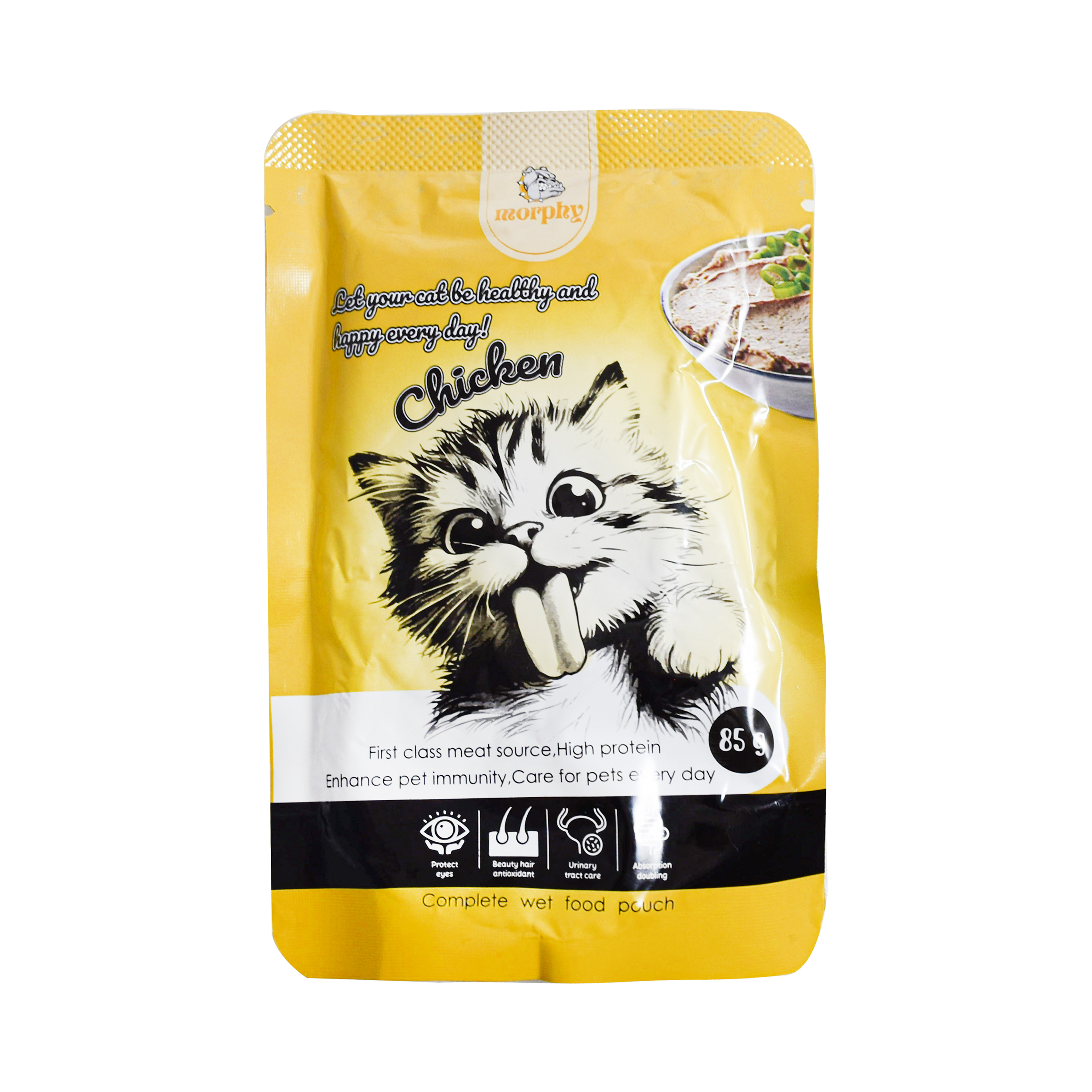 پوچ گربه مورفی مدل مرغ وزن 85 گرم