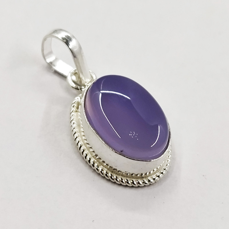 آویز گردنبند نقره زنانه سلین کالا مدل عقیق کبود ce-As155