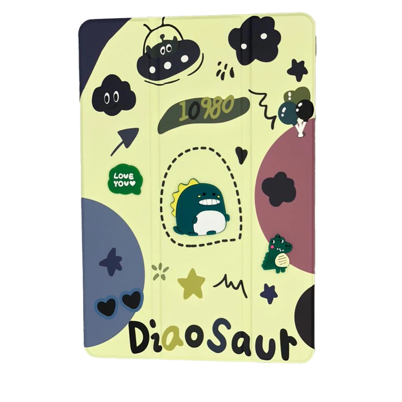 کیف کلاسوری اسمارت مدل 3D-5 طرح دایناسور مناسب برای تبلت سامسونگ Galaxy Tab A9 Plus 11