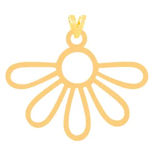 آویز گردنبند طلا 18 عیار زنانه کرابو مدل گلKr31565