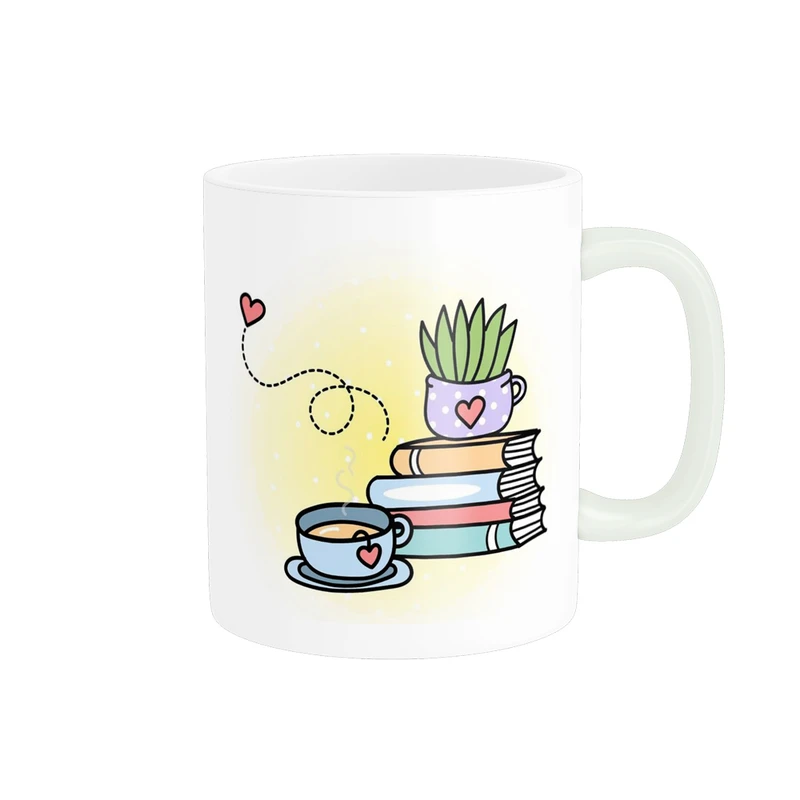 ماگ پادآفرین مدل روز کتاب کتابخوانی و کتابدار کد p1829