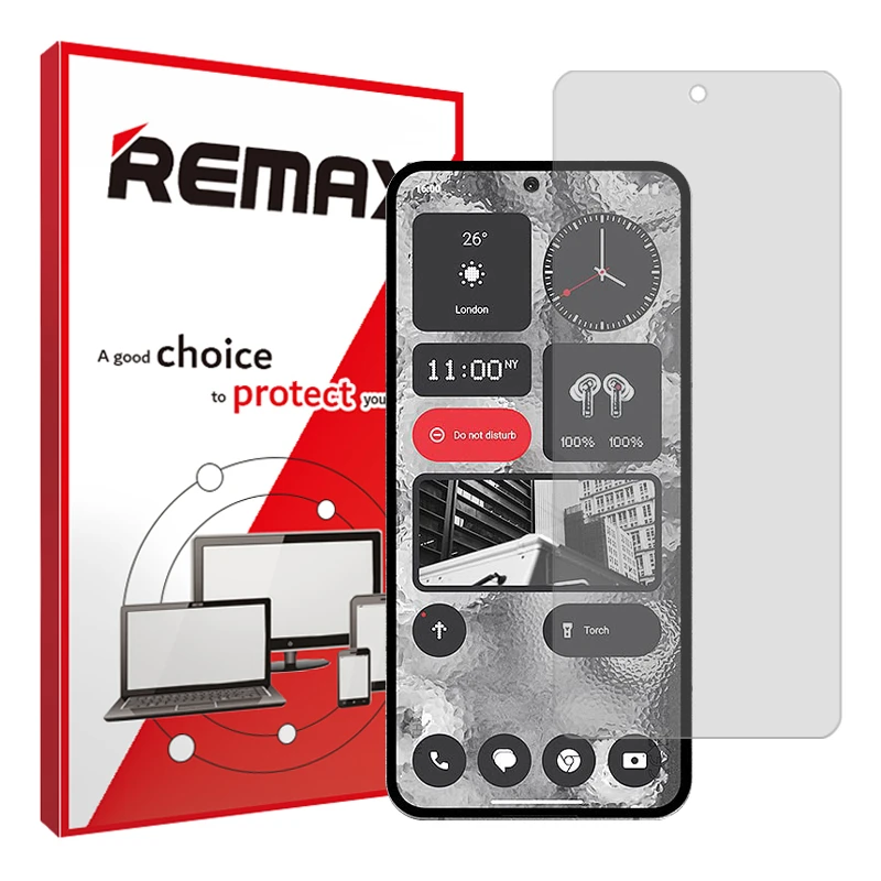 محافظ صفحه نمایش شفاف ریمکس مدل Resistant مناسب برای گوشی موبایل ناتینگ فون 2