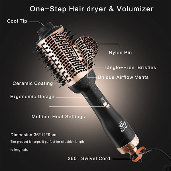 سشوار برس دار حالت دهنده بویو مدل n/c