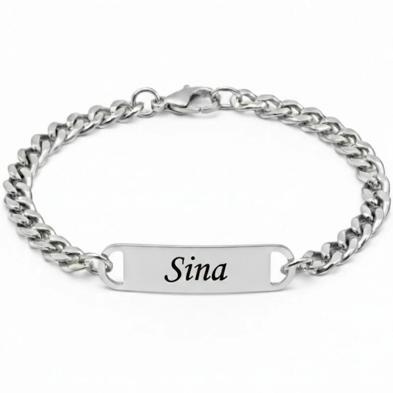دستبند زنجیری مدل اسم سینا