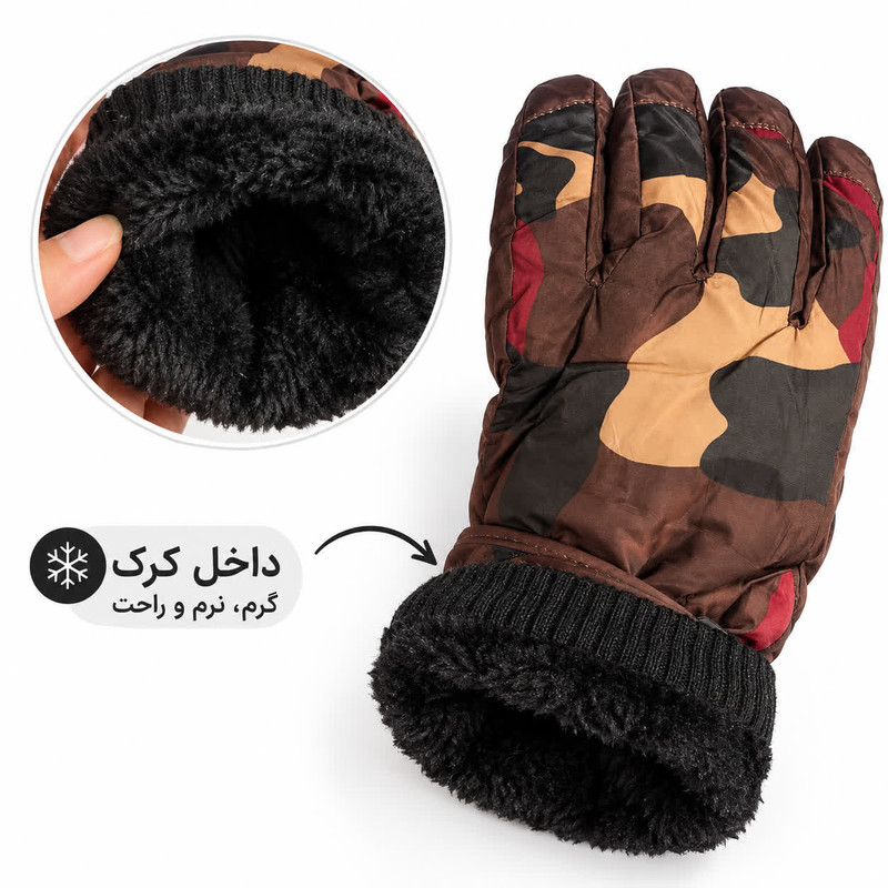 دستکش موتورسیکلت مدل استتار 