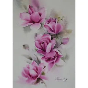 نقاشی آبرنگ طرح گل کد 011