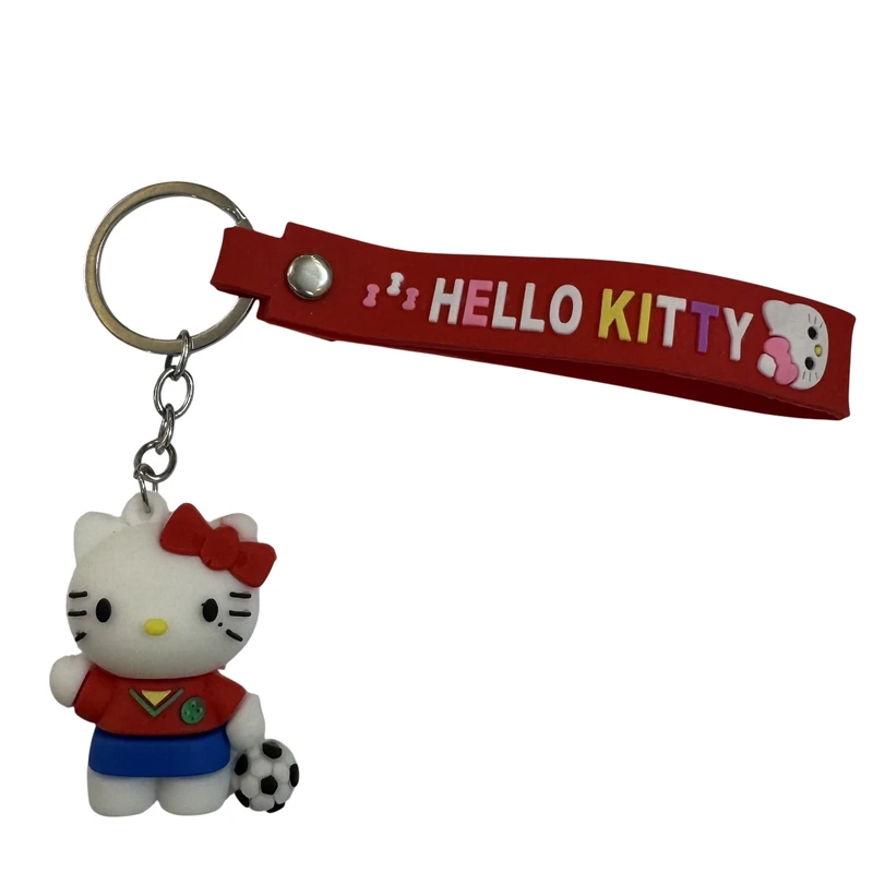 جاکلیدی مدل سیلیکونی انیمیشنی طرح هلو کیتی فوتبالیست کد hlkitt110