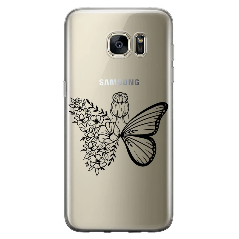 کاور مگافون طرح دختر پروانه ای مدل C53-B مناسب برای گوشی موبایل سامسونگ Galaxy S6 Edge