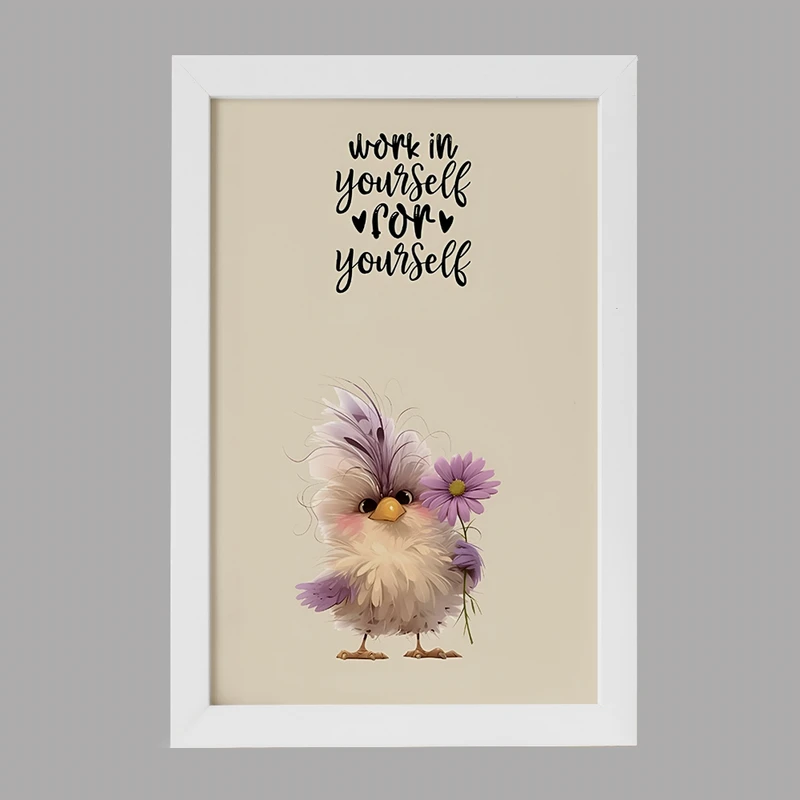 تابلو خندالو مدل Work In Yourself For Yourself کد F5842