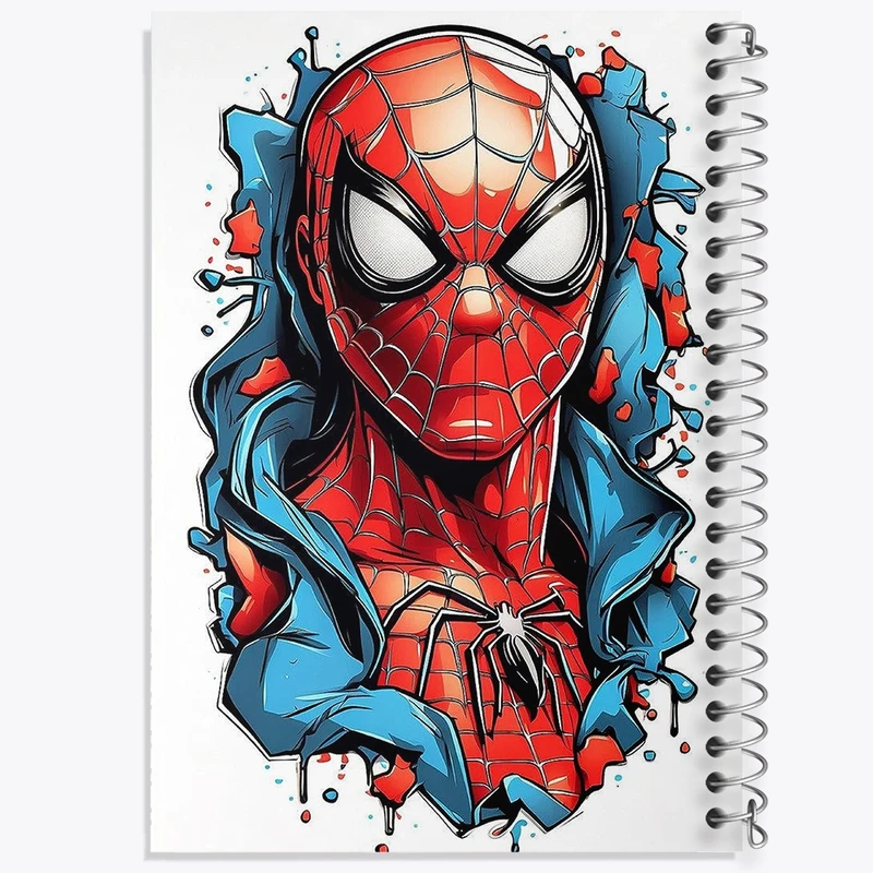 دفتر شطرنجی 50 برگ خندالو مدل مرد عنکبوتی (Spider Man) کد F2021