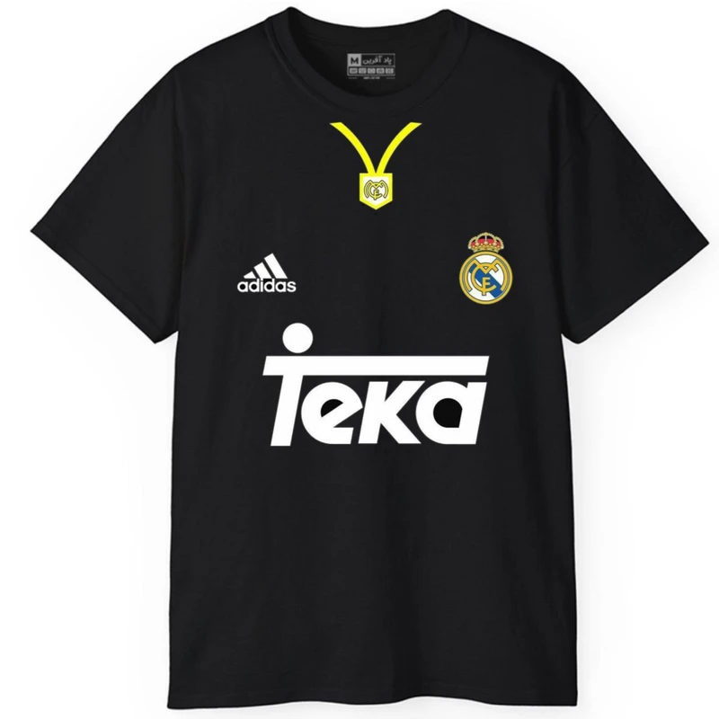 تی‌شرت آستین کوتاه مردانه پاد آفرین مدل فوتبالی رئال مادرید کد501