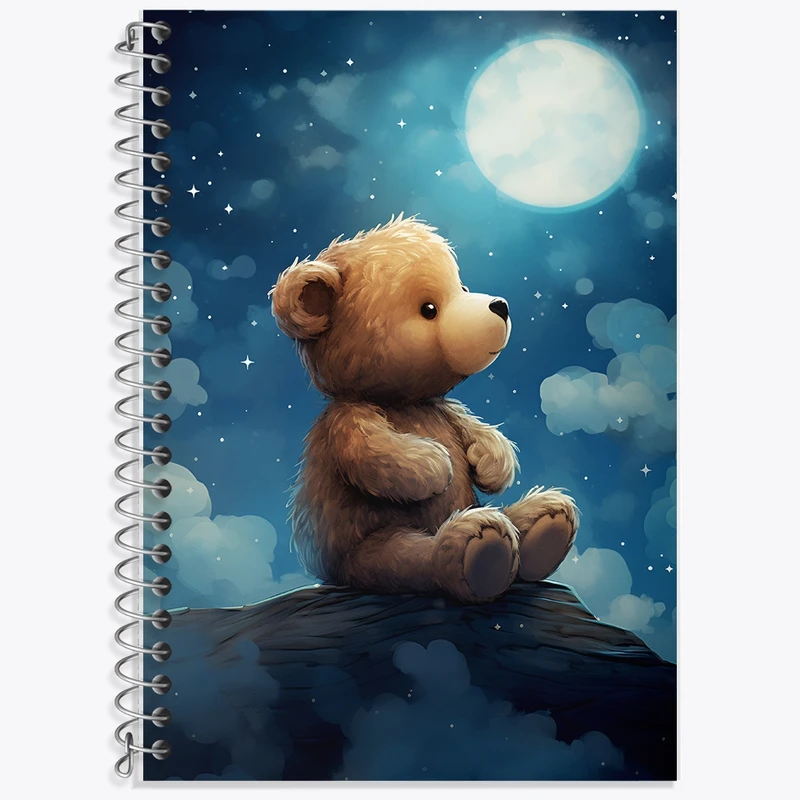 دفتر زبان 50 برگ خندالو مدل سه خط طرح خرس مهربون کد F2181