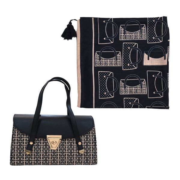 ست کیف و روسری زنانه مدل رژنیا