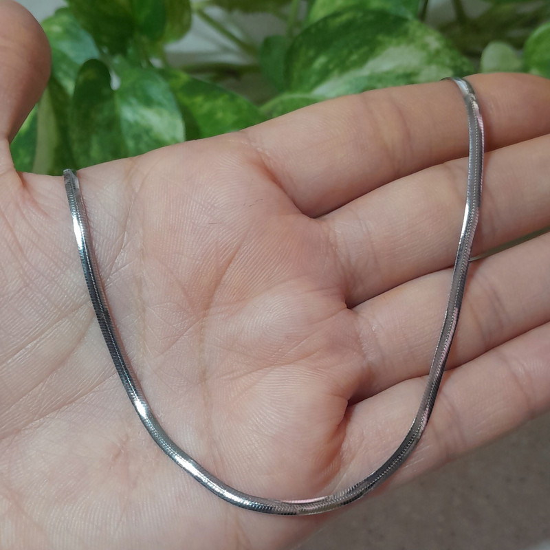 زنجیر نقره زنانه مدل هرینگبون کد 014 زنجیر نقره زنانه مدل هرینگبون کد 014