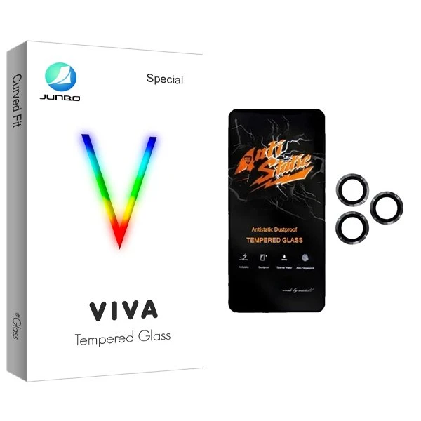 محافظ صفحه نمایش جانبو مدل Viva Antistatic مناسب برای گوشی موبایل اپل iPhone 11 Pro Max به همراه محافظ لنز گوشی