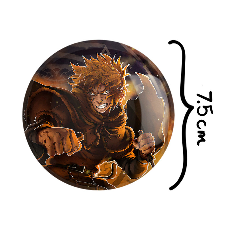 آینه جیبی خندالو طرح تورفین انیمه حماسه وینلند Vinland Saga مدل تاشو کد 27489
