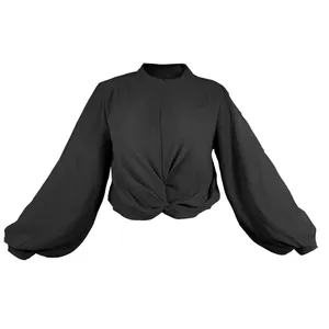 بلوز آستین بلند زنانه مدل جلوگره کد 1029C