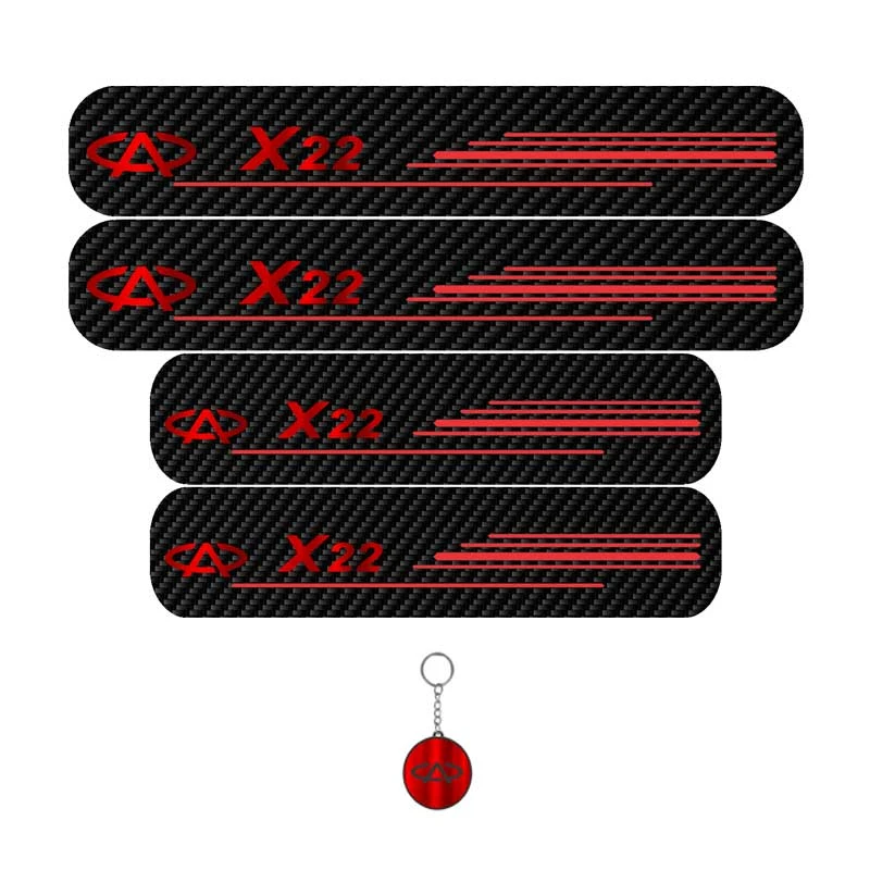 برچسب پارکابی خودرو لندمون کد LC030 MR مناسب برای X22 مجموعه 4 عددی به همراه جاکلیدی