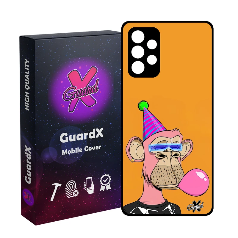کاور گارد ایکس طرح میمون مدل Glass10433 مناسب برای گوشی موبایل سامسونگ Galaxy A32 5G/M32 5G