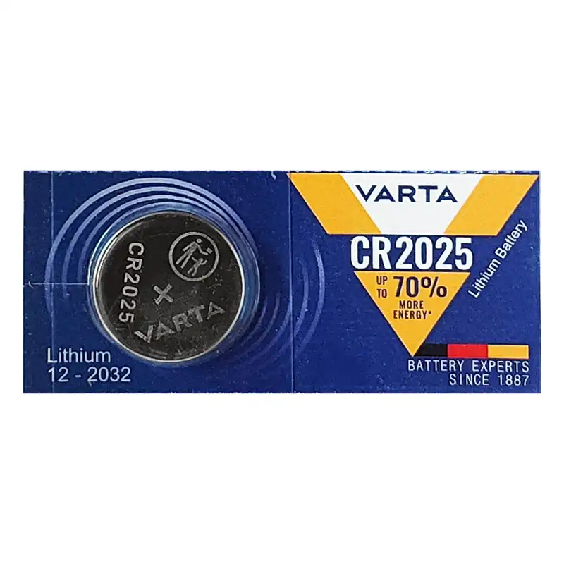 باتری سکه ای وارتا مدل CR 2025 بسته پنج عددی