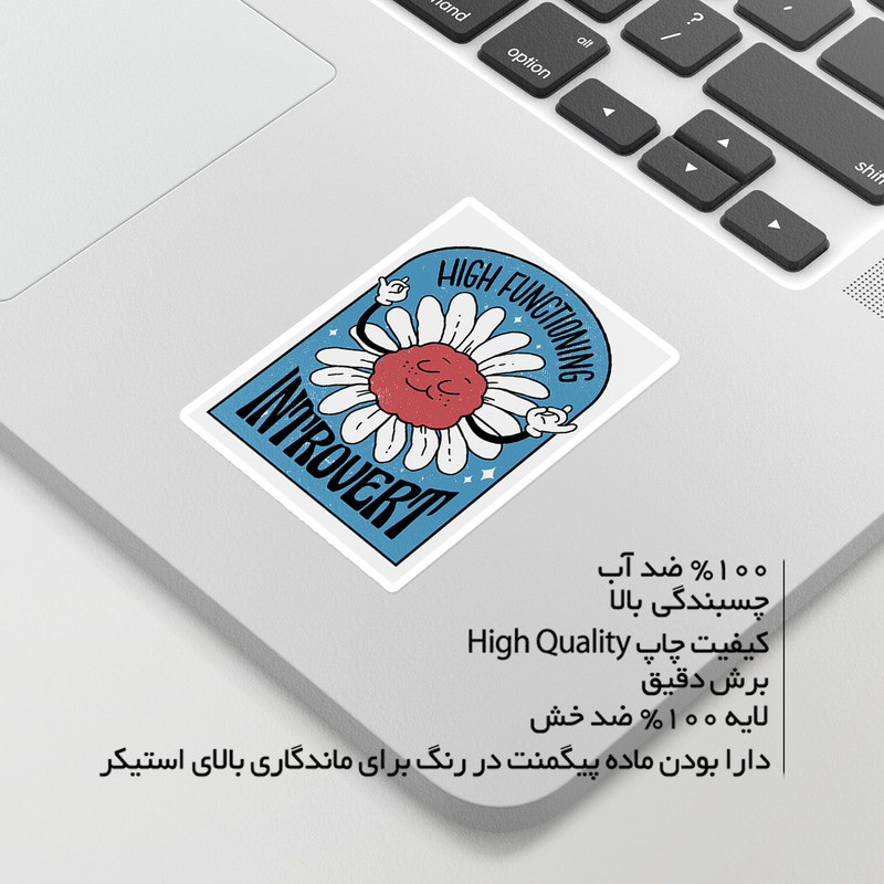 استیکر لپ تاپ ماسا دیزاین طرح گل مدل STKJO