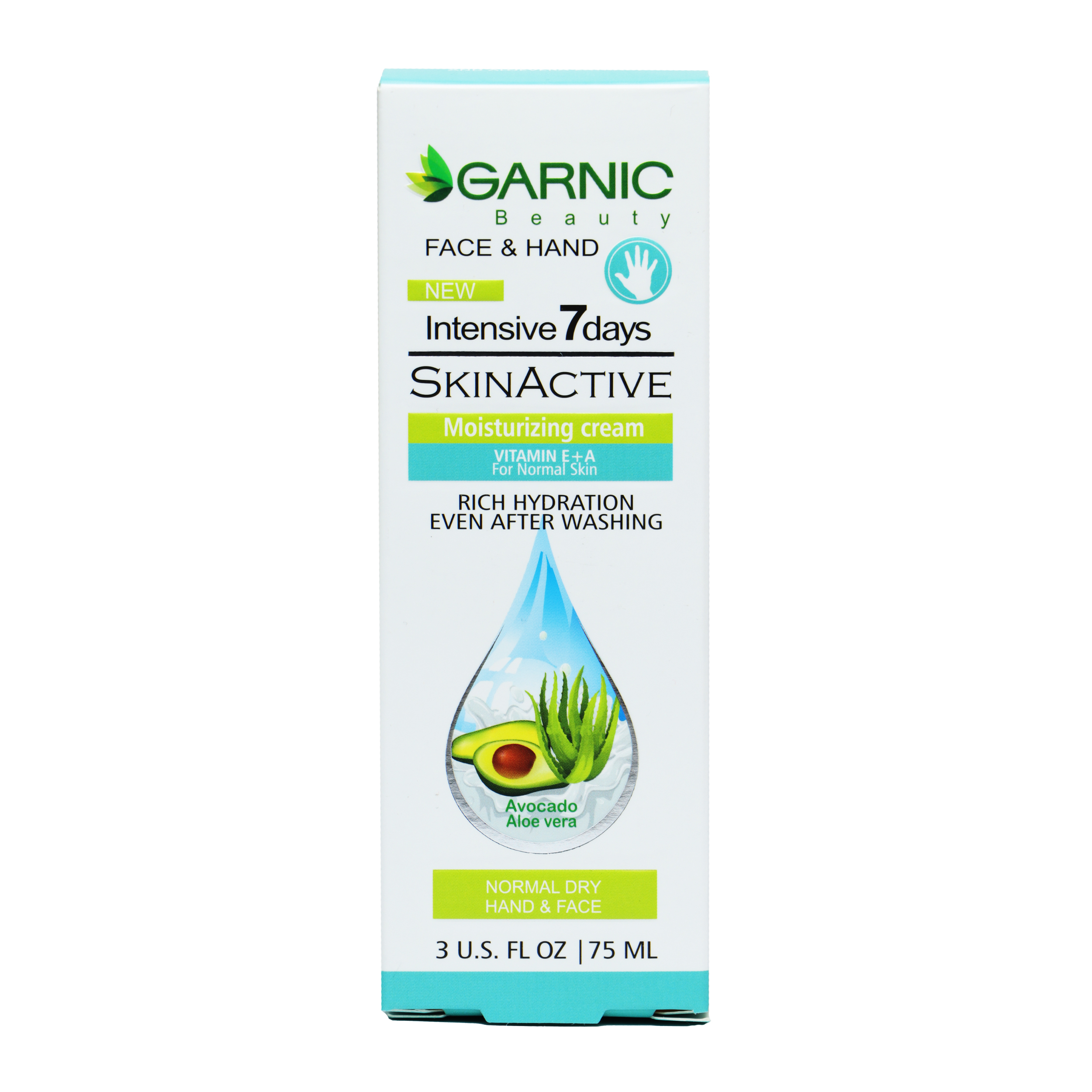 کرم آبرسان و مرطوب کننده دست و صورت گارنیک مدل avocado مناسب برای پوست های معمولی تا خشک حجم 75 میلی لیتر